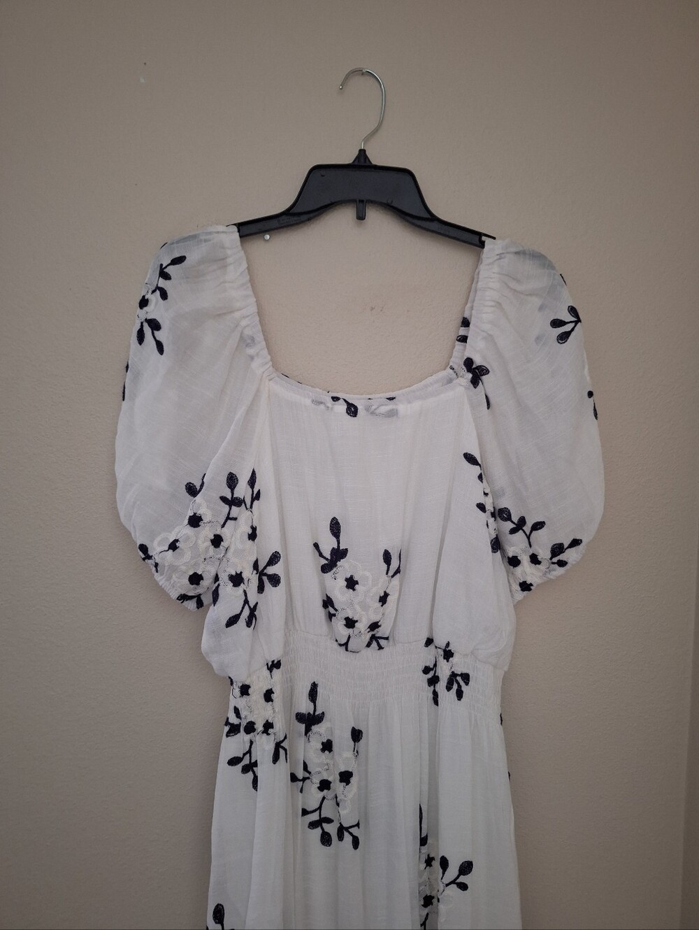 Women’s White Embroidered Maxi Dress - Classic White